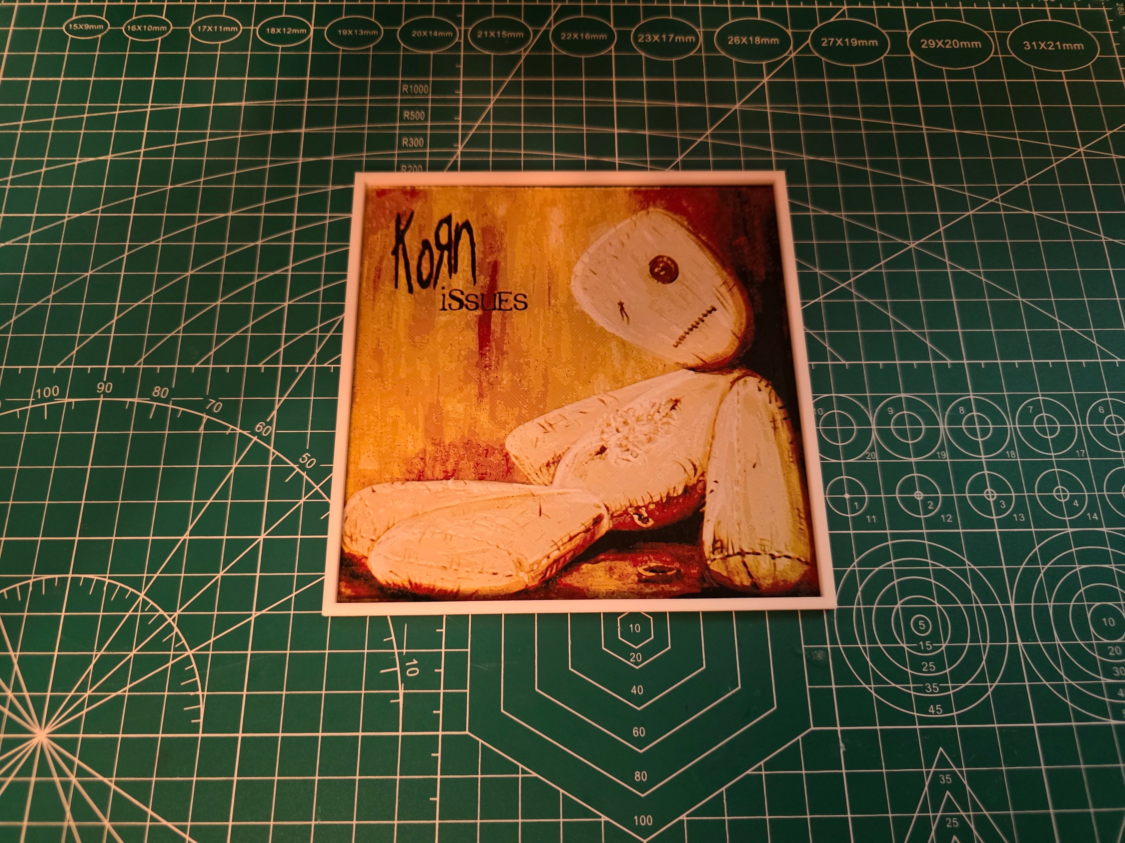 Korn "Issues" Album Poster - 3D Printed Art